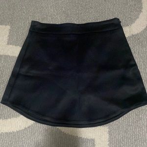 Aritzia Sunday Best black satin mini skirt